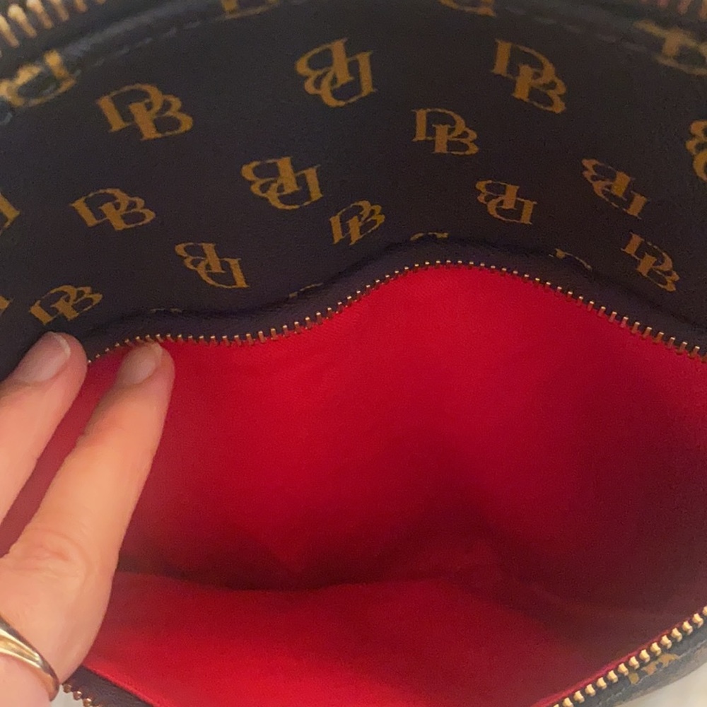 EUC Dooney & Bourke navy initial over shoulder satchel - Picture 12 of 16